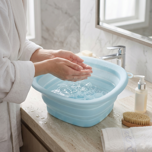 Foldable silicone ice pack for face use