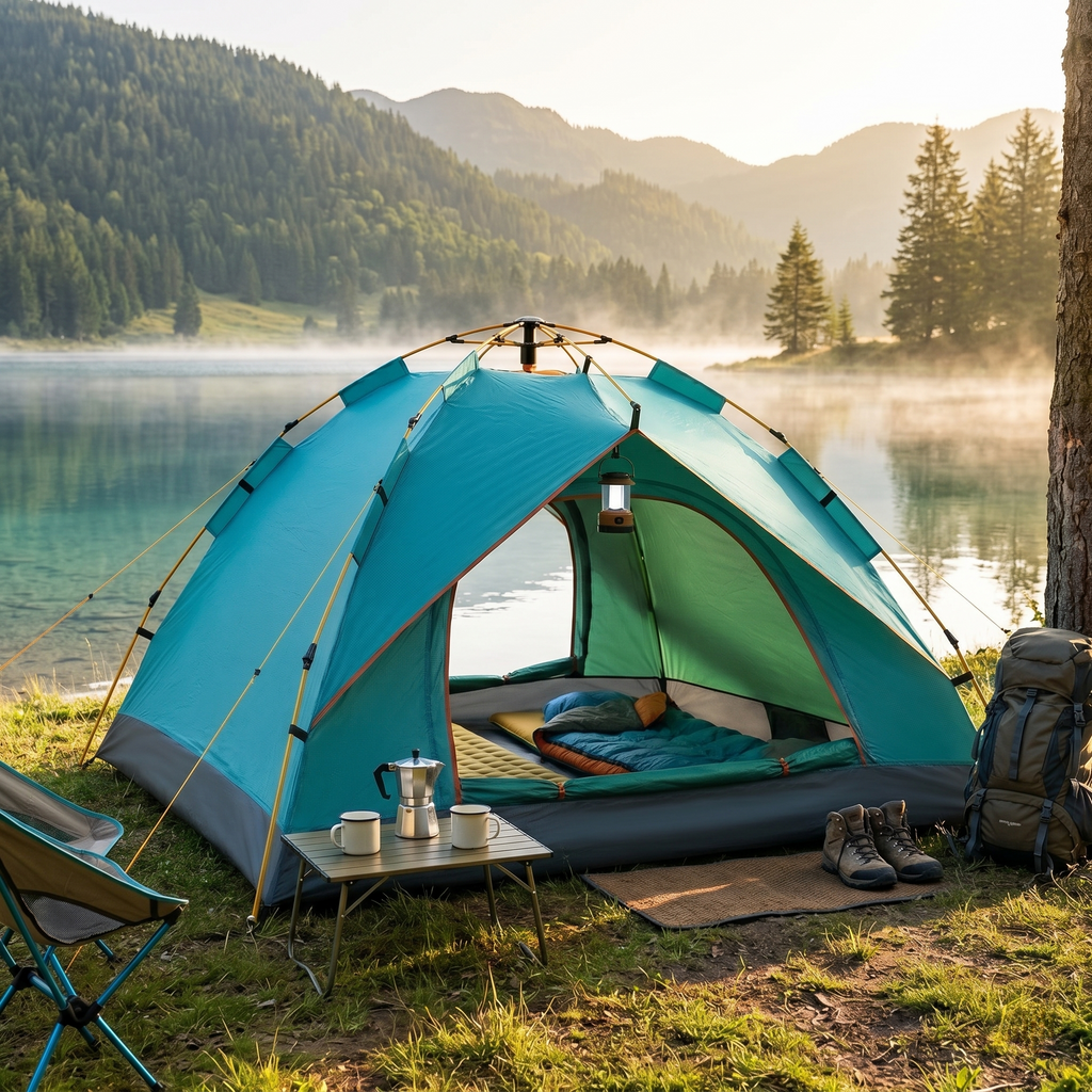 Portable automatic tent