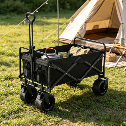 Outdoor foldable camping vehicle