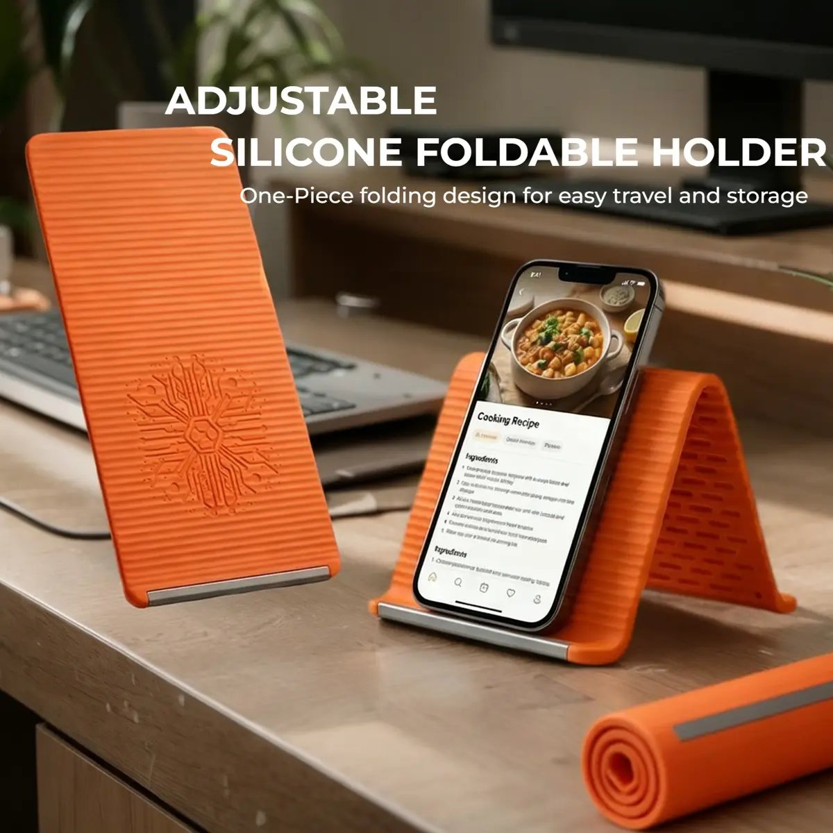 🎁Flexible silicon  Phone holder stand, Bendable Rollable Foldable Design